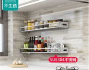 Single Layer Wall Mounted Kitchen Storage , Dish Organizer Rack With Falling Holder